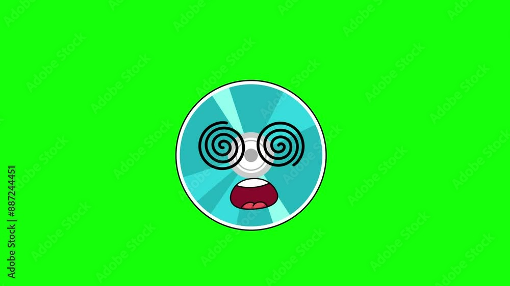 optical disc Face with spiral eyes, hypnotized expression optical disc Face with spiral eyes, hypnotized expression