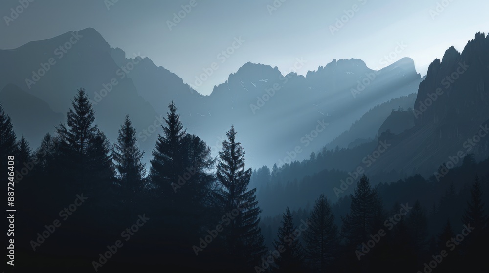 Dolomites mountain at night Dolomites mountain at night