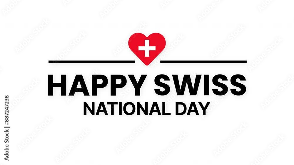 swiss national day animation red heart with white cross symbolizes. Perfect for social media posts, greeting cards, and event promotions. swiss national day animation red heart with white cross symbolizes. Perfect for social media posts, greeting cards, and event promotions.