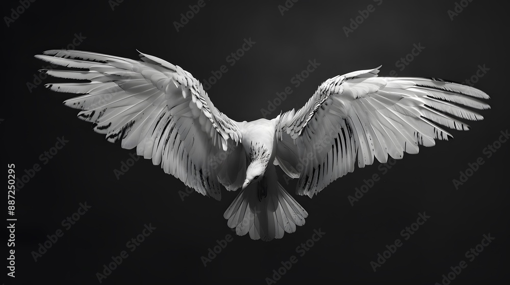 Fototapeta premium bird, vector, silhouette, flying, wing, eagle, animal, illustration, wings, black, tattoo, feather, fly, dove, angel, nature, flight, symbol, sky, birds, design, crow, hawk, wildlife, art