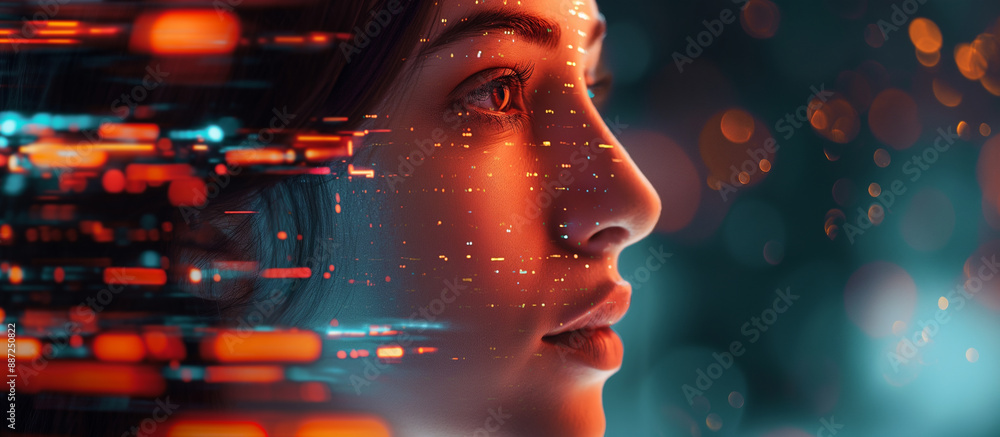 the head of the digitally person the head of the digitally person