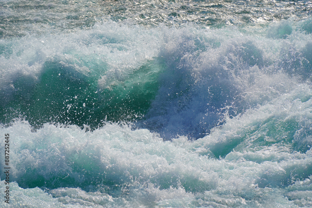 Naklejka premium Raging rapids.