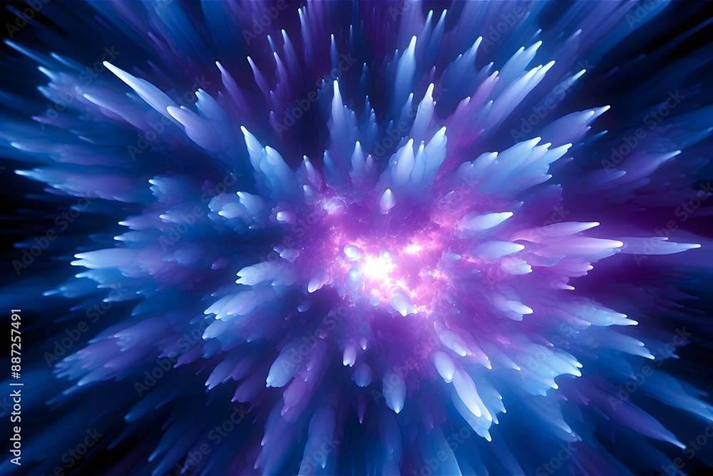 Obraz premium Vibrant Violet-Blue Burst