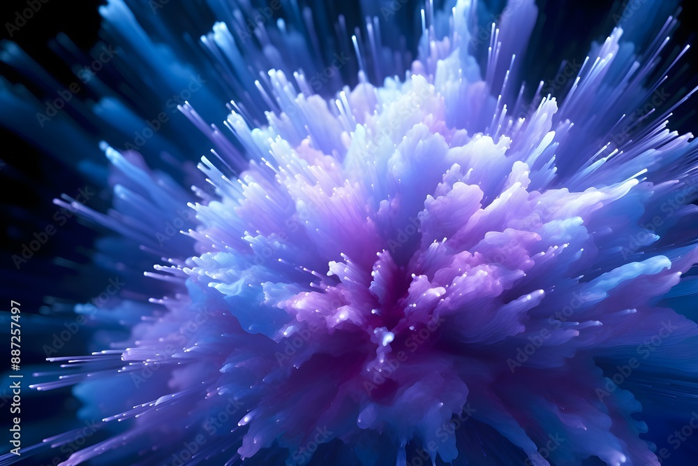 Fototapeta premium Vibrant Violet-Blue Burst