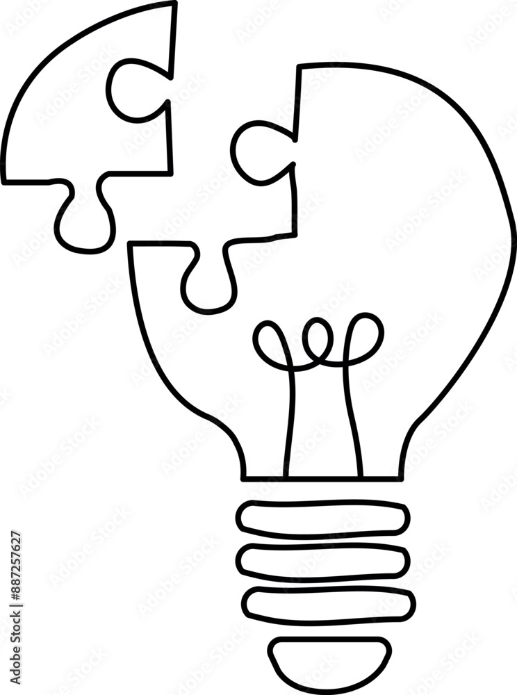 Light Bulb Puzzle Piece: A Symbol of Creative Problem-Solving Light Bulb Puzzle Piece: A Symbol of Creative Problem-Solving