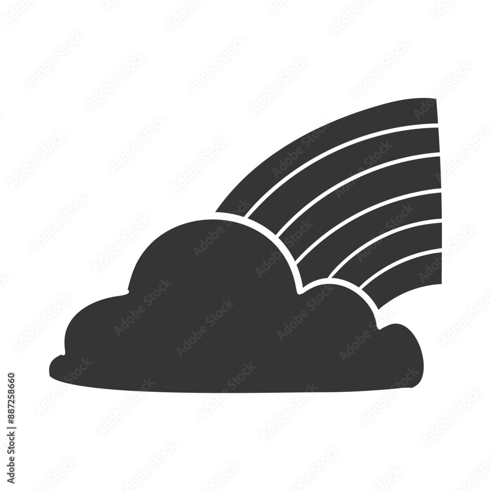 Cloud Icon Silhouette Illustration. Rainbow Vector Graphic Pictogram Symbol Clip Art. Doodle Sketch Black Sign. Cloud Icon Silhouette Illustration. Rainbow Vector Graphic Pictogram Symbol Clip Art. Doodle Sketch Black Sign.