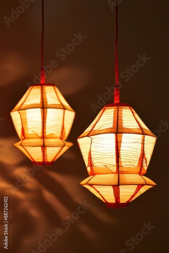 the ai generated image, a Paper Lanterns