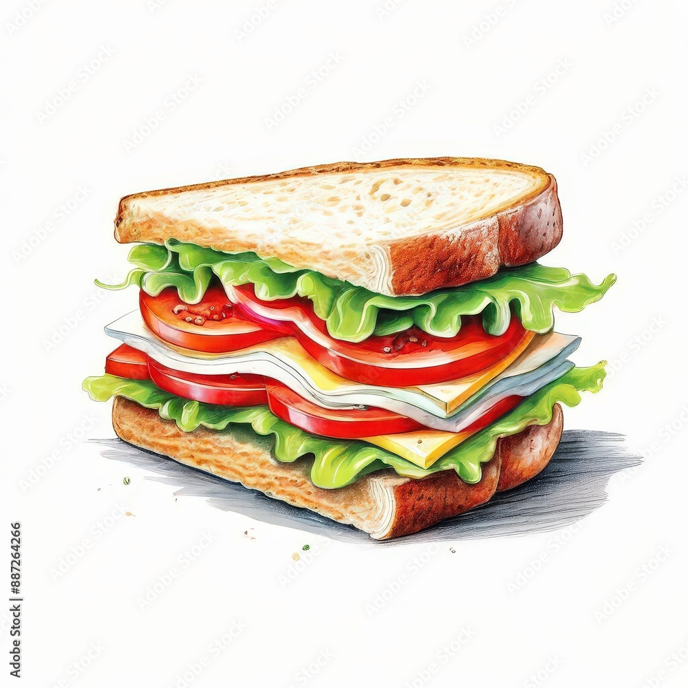 the ai generated image, hamburger isolated the ai generated image, hamburger isolated