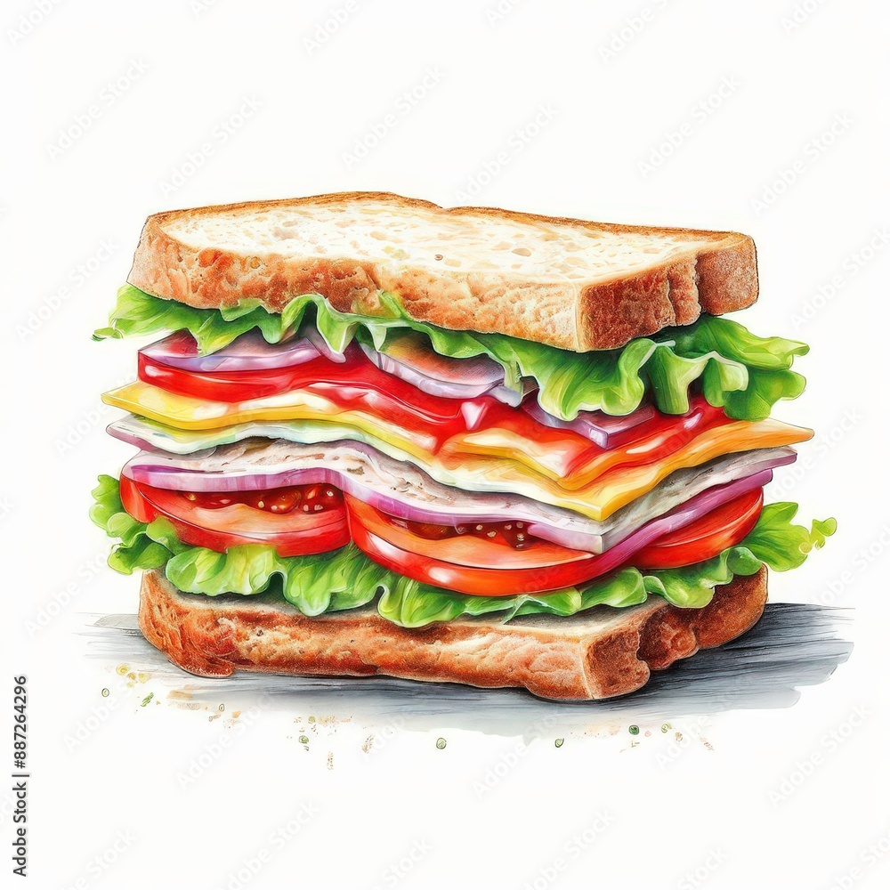 the ai generated image, hamburger isolated the ai generated image, hamburger isolated