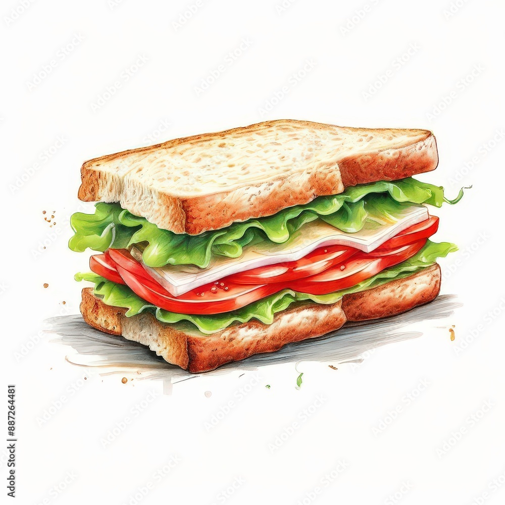 the ai generated image, hamburger isolated the ai generated image, hamburger isolated