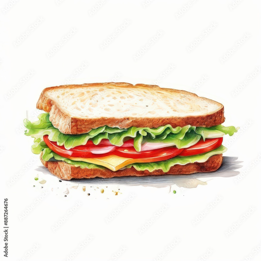 the ai generated image, hamburger isolated the ai generated image, hamburger isolated