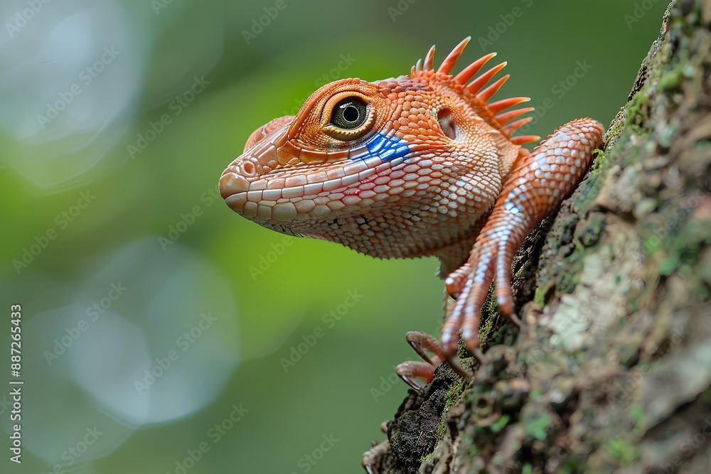 A close up of a lizard on a tree A close up of a lizard on a tree