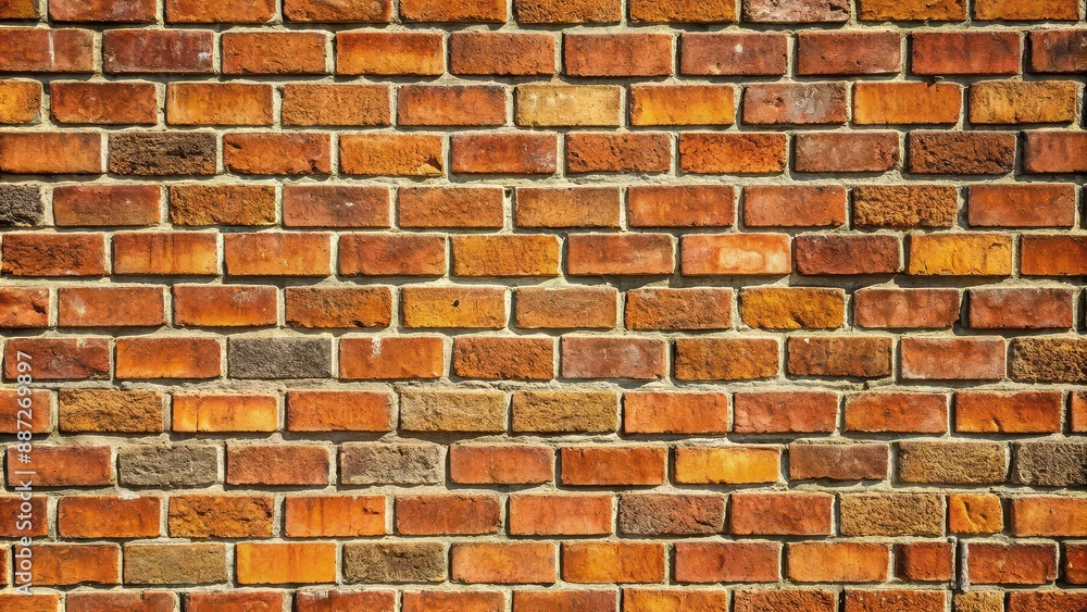 Fototapeta premium Detail of the textured brick wall, brick, texture, background, rough, surface, architecture, vintage, rough, old