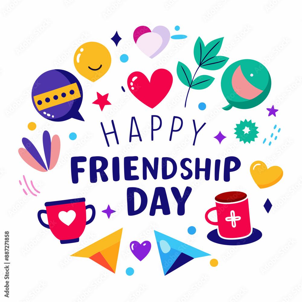 Happy Friendship Day vector illustration Happy Friendship Day vector illustration