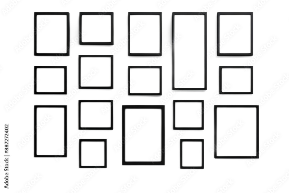 Blank Picture Frames Set On PNG Background Blank Picture Frames Set On PNG Background