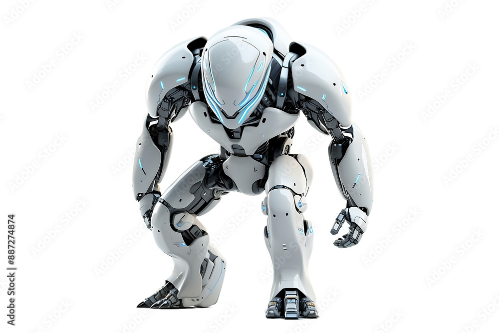 Cutting-edge Futuristic Robot On PNG Background Cutting-edge Futuristic Robot On PNG Background