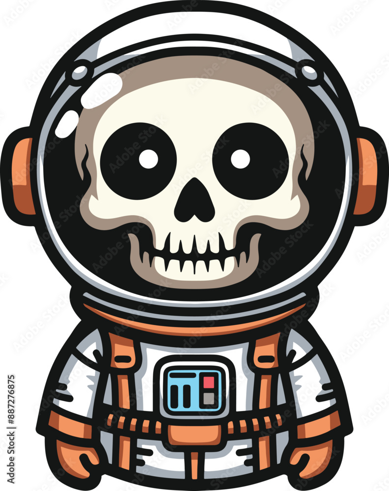 Cartoon astronaut skeleton hand drawn illustrations Cartoon astronaut skeleton hand drawn illustrations