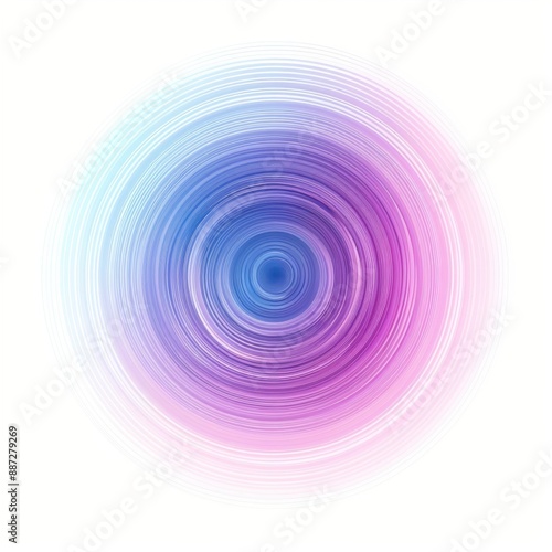 Serene Radial Gradient Abstract Background in Soft Tones on White - Digital Painting Concept