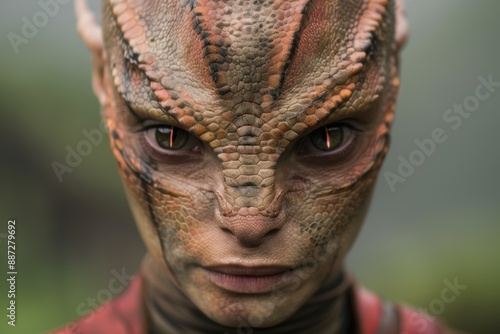 close-up portrait of a reptilian creature