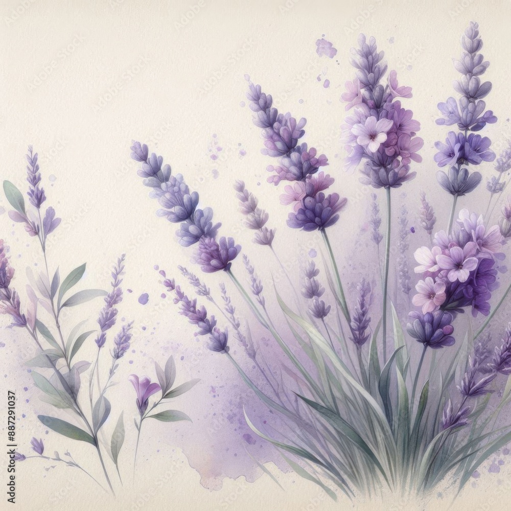 Naklejka premium lavender flowers background