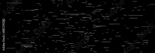 TV static noise texture. Glitch vhs pixel noise wallpaper. Random interference signal concept. Black and white rippled video tape background. Image distortion distressed backdrop effect. Vector bg