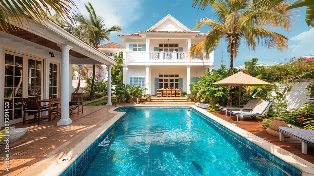 custom made wallpaper toronto digitalTropical Villa With Private Pool.