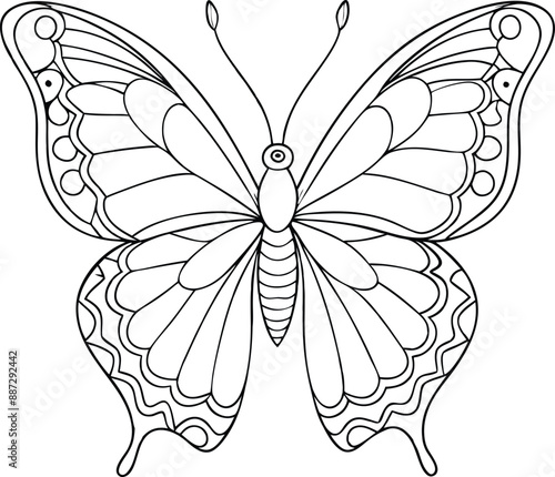 illustration of a butterfly created using a single continuous line, capturing its essence in a minimalistic and elegant manner. 