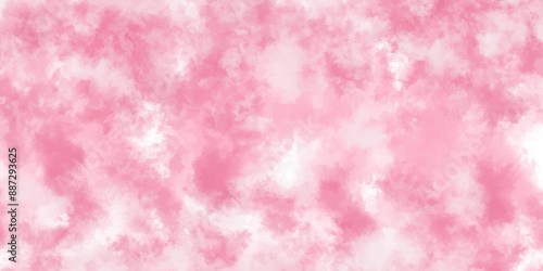 Hand painter colors watercolor stain texture abstract color pink texture background on white surface. Grunge and textured banner with free copy space. Modern Red Pink Watercolor.