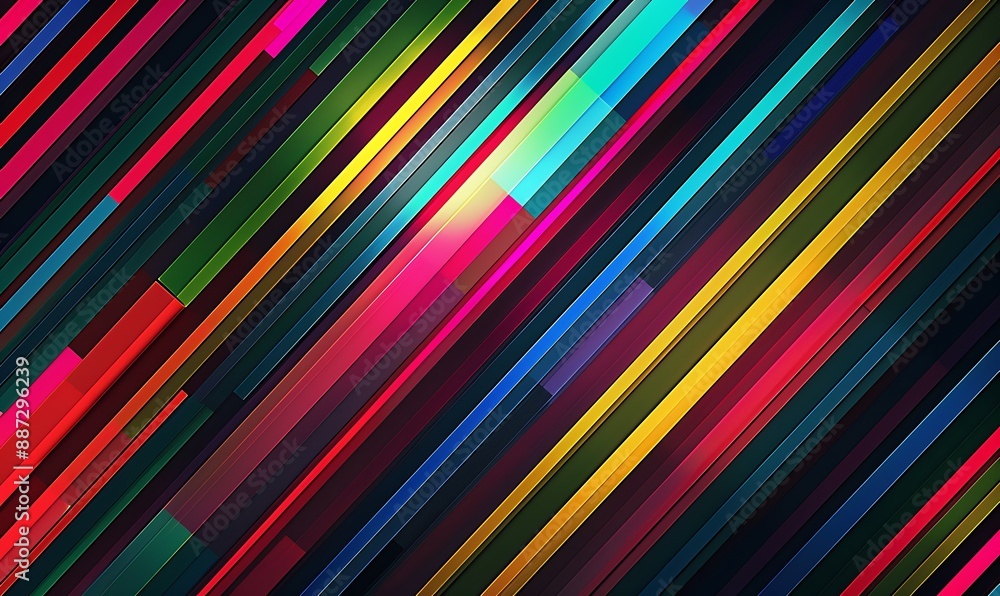 Abstract Diagonal Stripes in Vivid Colors Abstract Diagonal Stripes in Vivid Colors