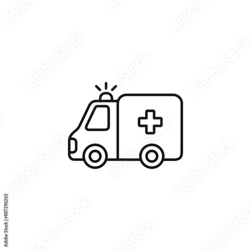 Ambulance icon vector. EPS 10 editable vector