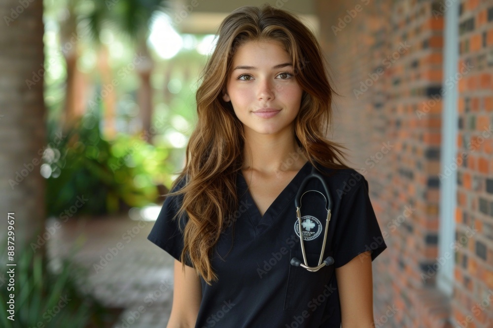 Portraits of Young Female Nurses in Various Medical Uniforms, Smiling and Confident in Healthcare Settings Portraits of Young Female Nurses in Various Medical Uniforms, Smiling and Confident in Healthcare Settings