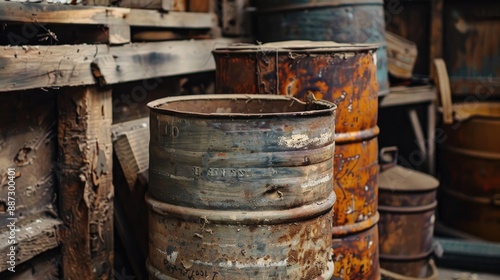 Wallpaper Mural old brown vintage container Torontodigital.ca