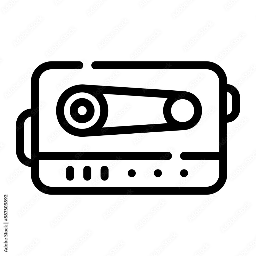 Fototapeta premium cassette Line Icon