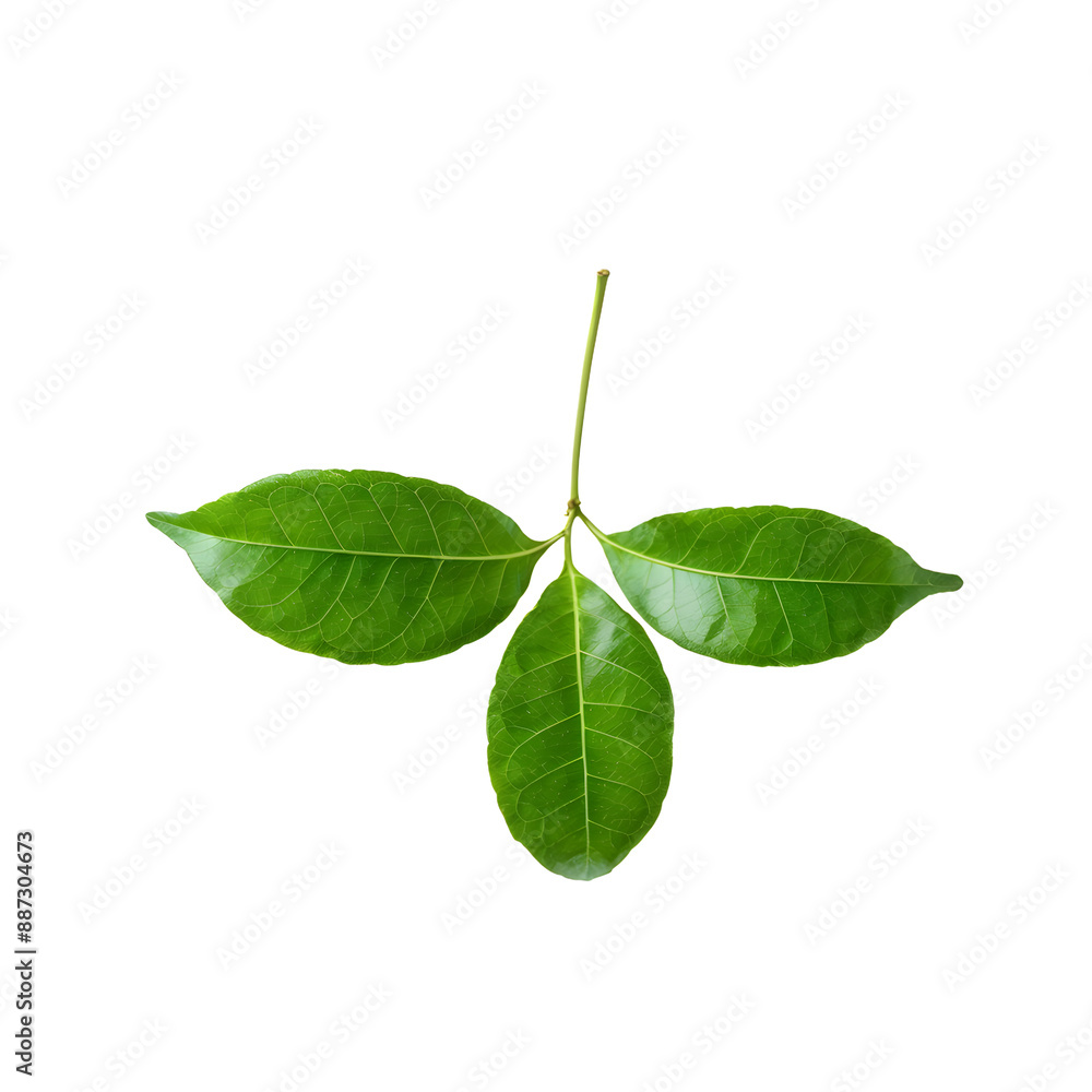 Obraz premium lime leaves isolated on transparent background