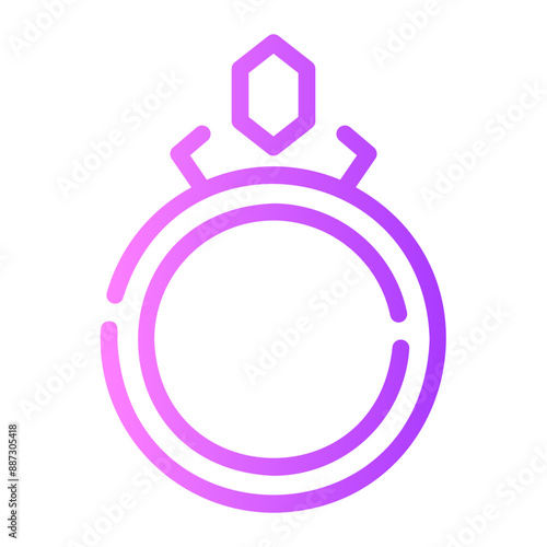 ring Line Gradient Icon