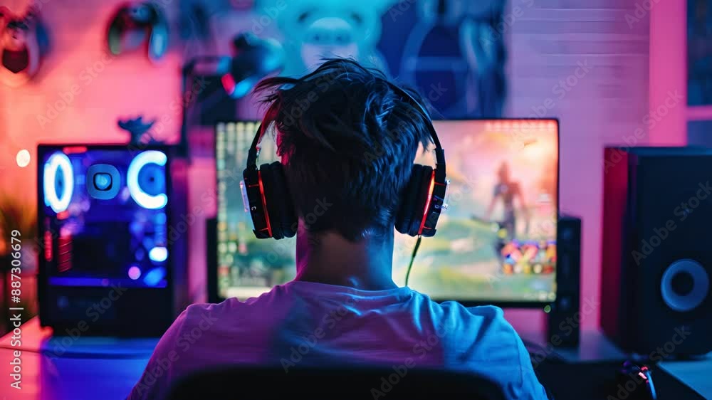 Neon Gaming Ready PC for live sports, video games, or virtual competitions Neon Gaming Ready PC for live sports, video games, or virtual competitions
