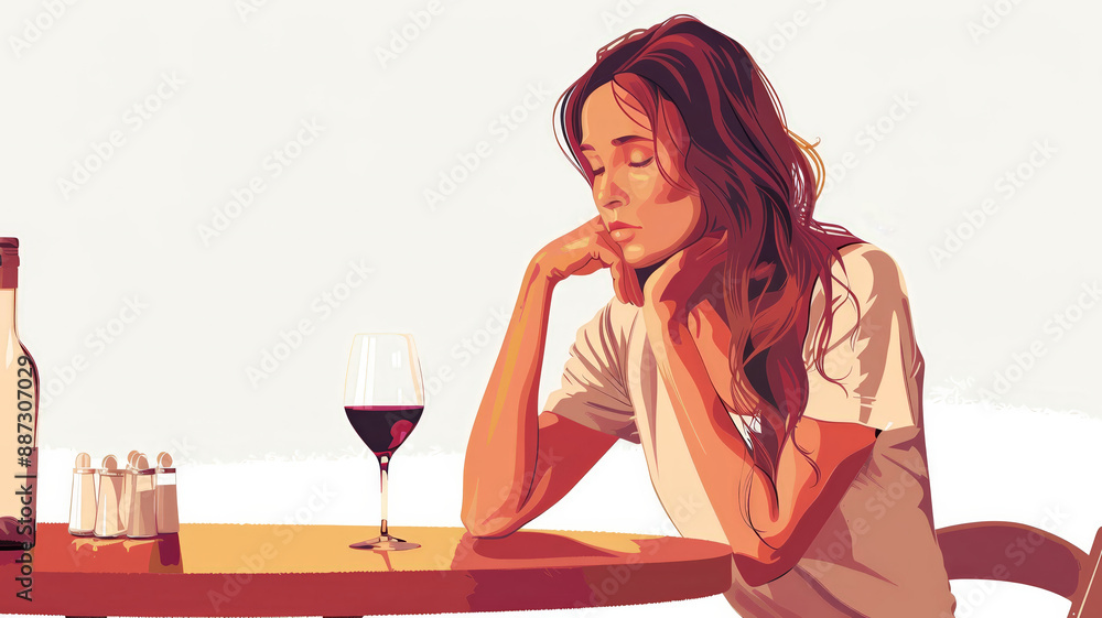 Sad woman at a restaurant vector white background 281 woman, wine, glass, drink, alcohol, beauty, champagne, party, red, drinking, people, fashion, hair, celebration, person, dress, model, glamour, co Sad woman at a restaurant vector white background 281 woman, wine, glass, drink, alcohol, beauty, champagne, party, red, drinking, people, fashion, hair, celebration, person, dress, model, glamour, co