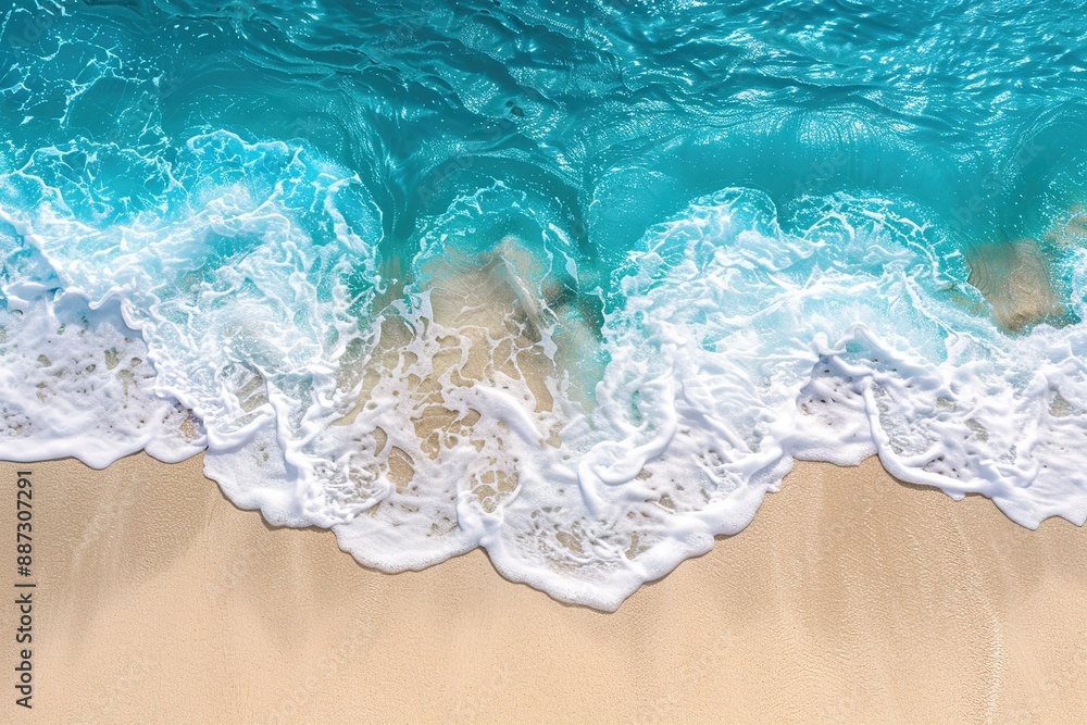 The ocean is calm and the waves are small The ocean is calm and the waves are small