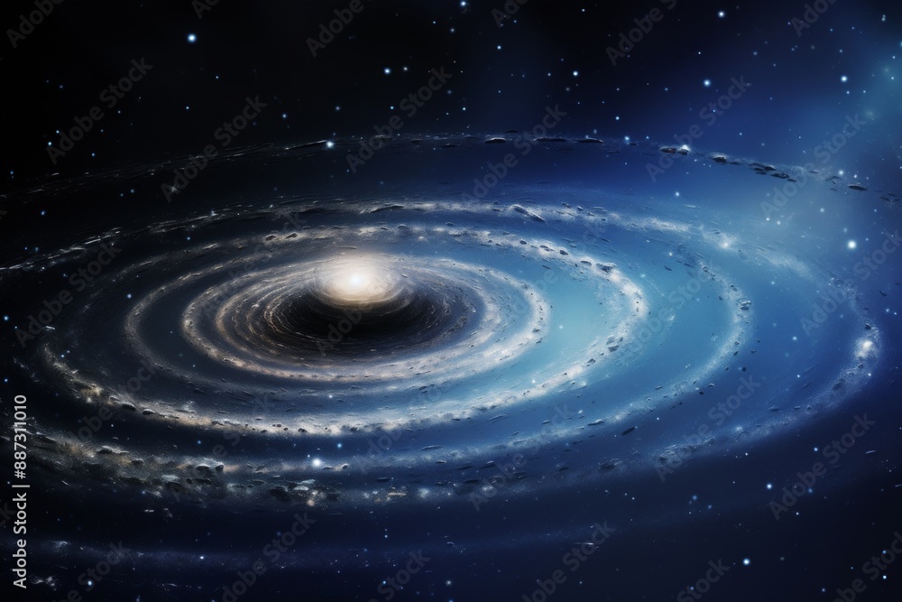 Galaxies and black holes in deep space. Galaxies and black holes in deep space.