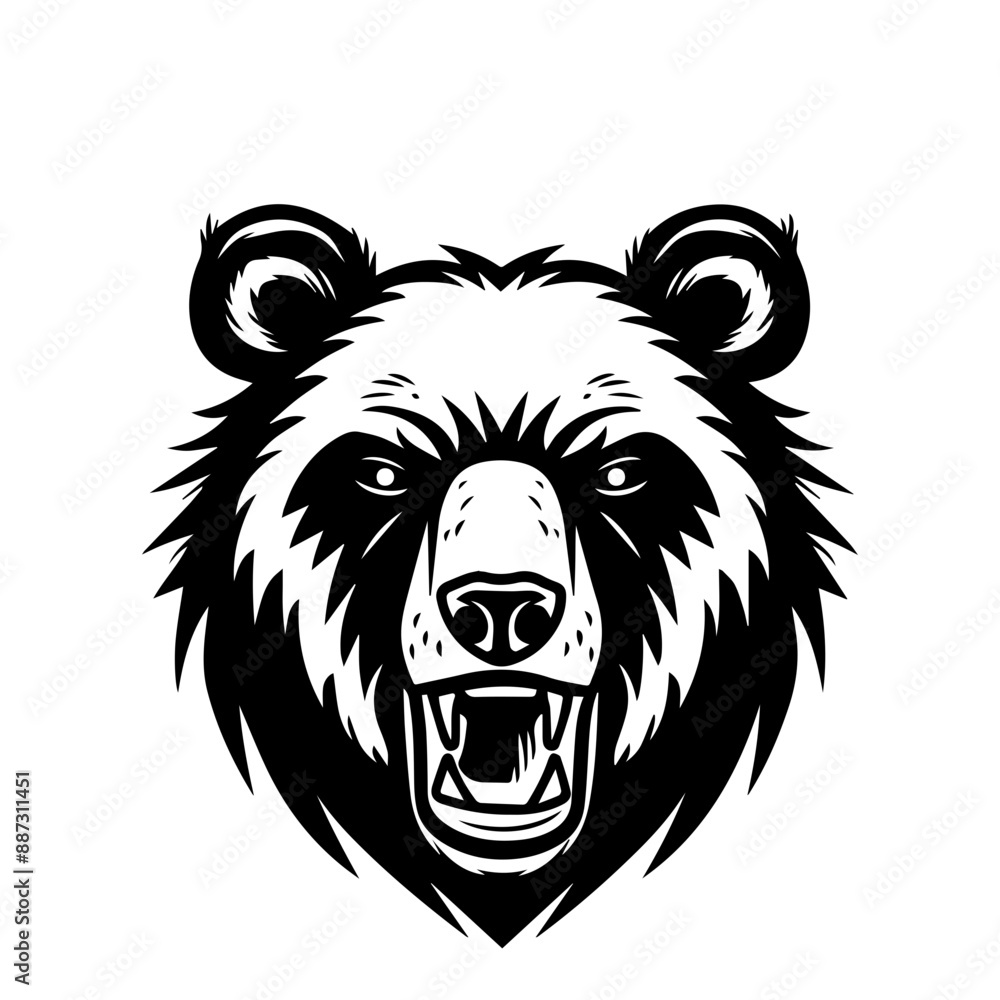 Fototapeta premium bear head logo