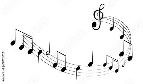 music note swirl