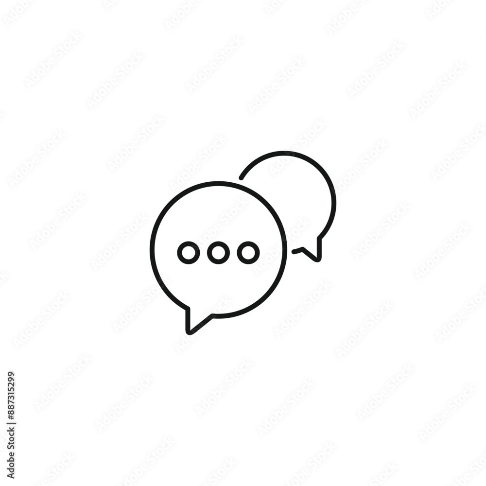 Chat icon vector. EPS 10 editable vector Chat icon vector. EPS 10 editable vector