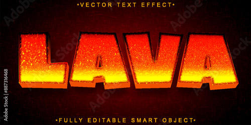 Hot Lava Vector Fully Editable Smart Object Text Effect