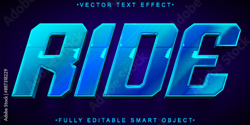 Road Ride Vector Fully Editable Smart Object Text Effect