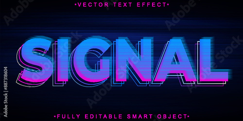 Vector Fully Editable Smart Object Text Effect