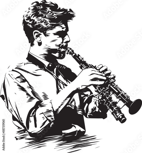 man playing saxophone