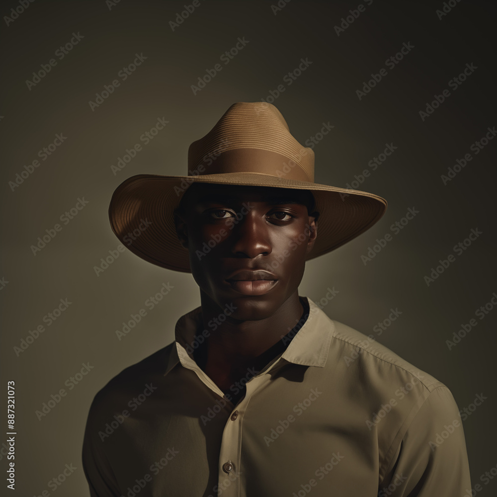 Stylish black man model in minimalist fashion photoshoot Stylish black man model in minimalist fashion photoshoot