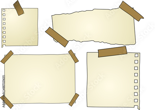 set of paper sheets