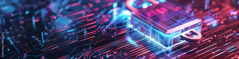 Abstract Futuristic Wallpaper: AI-Generated 4K Design Showcasing 3D Security Lock Concept for Cybersecurity, Data Protection, and Anti-Hacking Technology Development. Abstract Futuristic Wallpaper: AI-Generated 4K Design Showcasing 3D Security Lock Concept for Cybersecurity, Data Protection, and Anti-Hacking Technology Development.