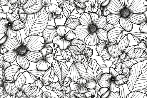Wallpaper Mural Printable French and Italian Style Garden Coloring Pages: Ideal for Relaxation, Stress Relief, and Mental Health. Torontodigital.ca